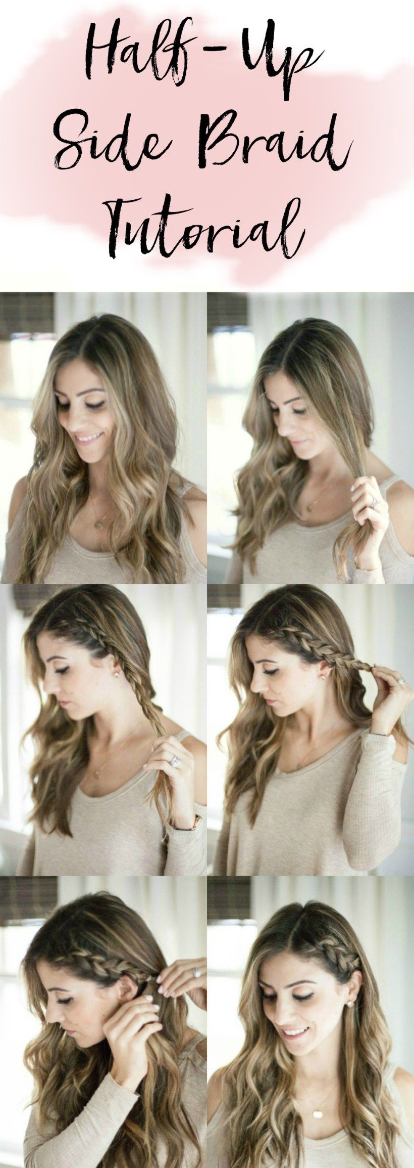Beauty Half Up Side Braid Hair Tutorial Lauren McBride -   Style & Beauty