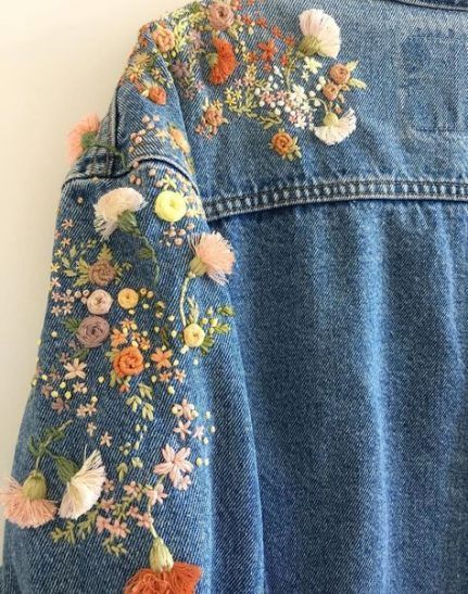 Embroidery Jeans Jacket Etsy 69 Ideas For 2019 -   14 DIY Clothes Jacket etsy ideas
