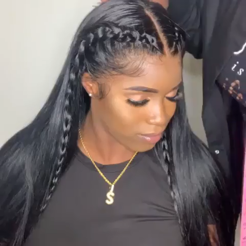 Virgin Hair Silky Straight 360 Lace Frontal Wigs Human Hair Wigs for Black Women with Baby Hairs -   14 hairstyles Straight black ideas