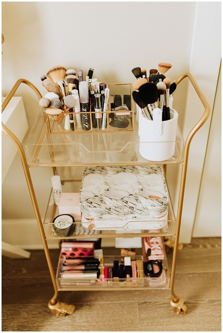 Spare Bedroom Transformed Into Glam Office - Haute Off The Rack -   14 makeup Organization ideas