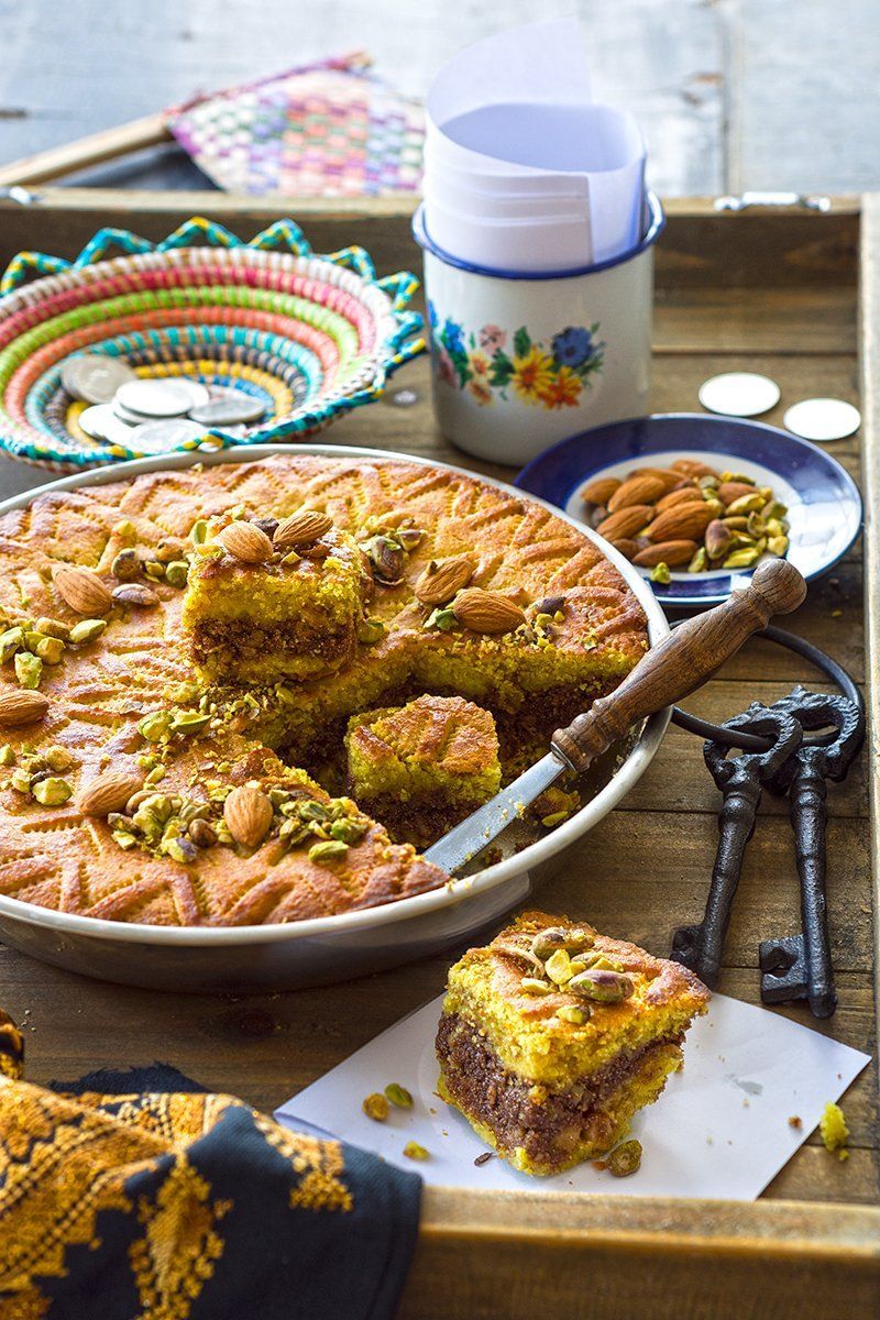 Dahdah (semolina, coconut, cinnamon and nut bars) -   15 cake Simple middle ideas