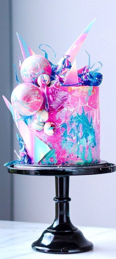 Top 15 Watercolour Cakes -   15 crazy cake Designs ideas
