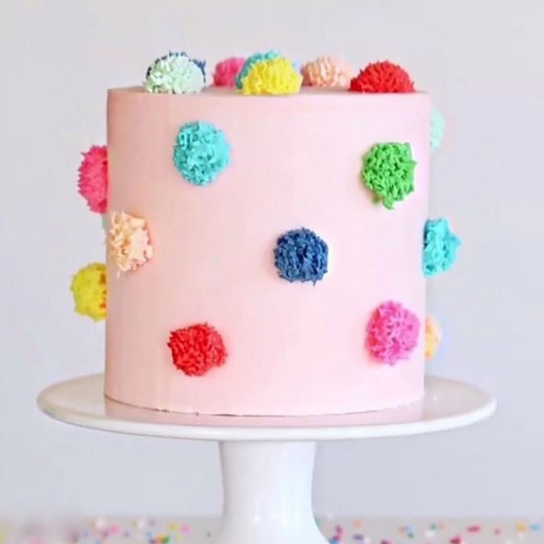 Meri Meri official on Instagram: “Discovered this perfect pom pom cake by @cakebycourtney on @rubyrabbitparty” -   15 crazy cake Designs ideas