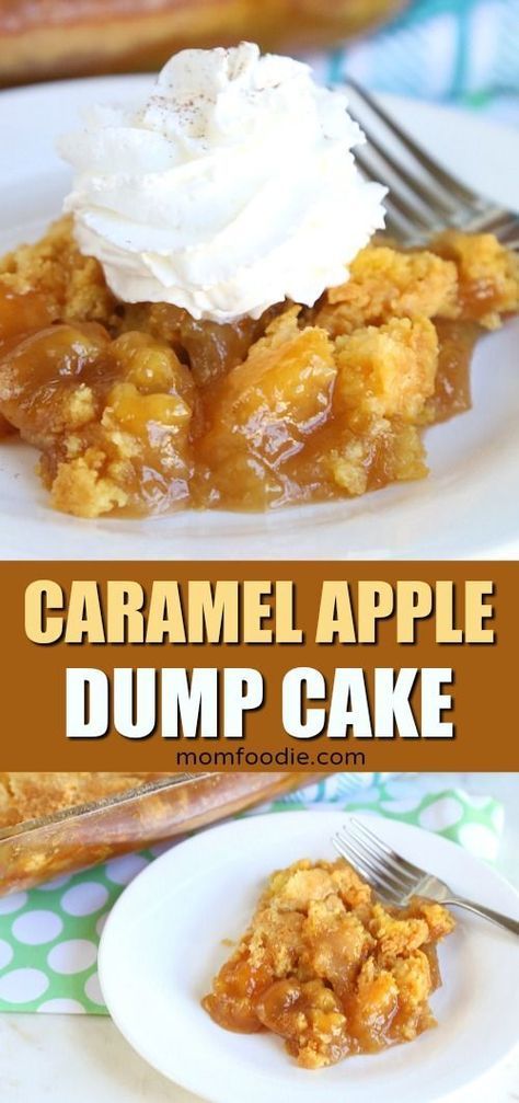 Caramel Apple Dump Cake - Just 4 Ingredients!! -   15 desserts Caramel apple ideas