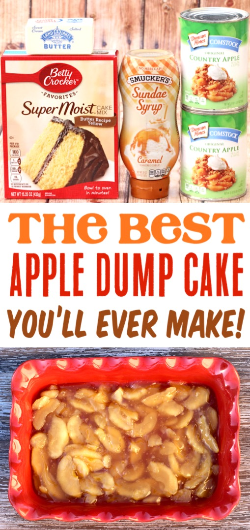 Apple Caramel Dump Cake Recipe with 4 Ingredients! - The Frugal Girls -   15 desserts Caramel apple ideas