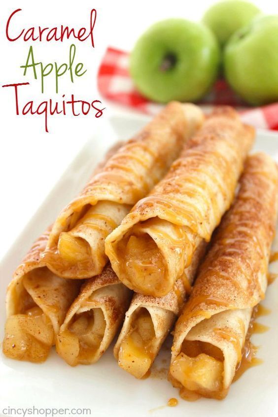 Caramel Apple Taquitos -   15 desserts Caramel apple ideas