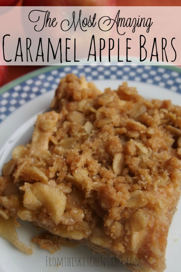 Caramel Apple Bars - From This Kitchen Table -   15 desserts Caramel apple ideas