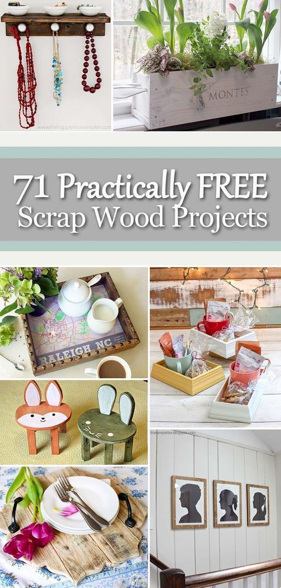 71 Practically FREE Scrap Wood Projects -   15 diy projects With Wood scraps ideas