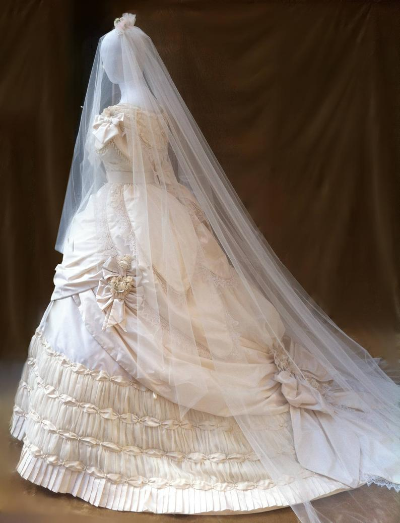 1860s wedding dress- ball gown- victorian dress -   15 dress Ball victorian ideas