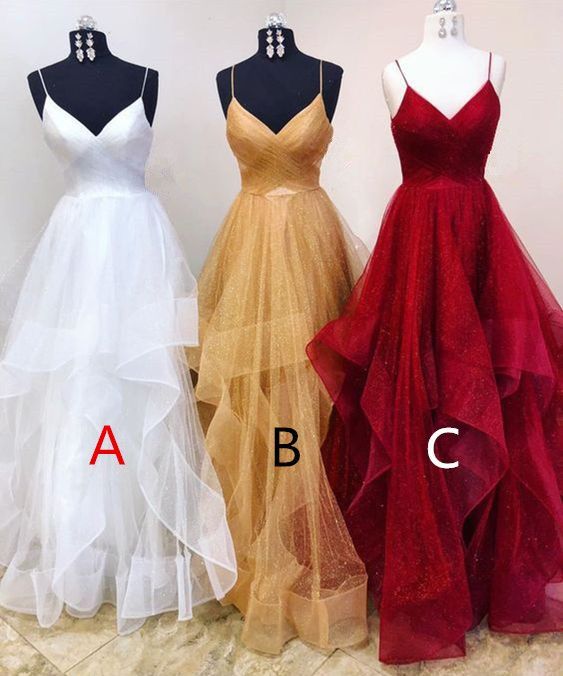 Spaghetti Straps Prom Gown -   15 elegant dress 2018 ideas