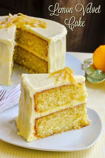 Lemon Velvet Cake - homemade, light textured, and great lemon flavour! -   16 cake Amazing lights ideas