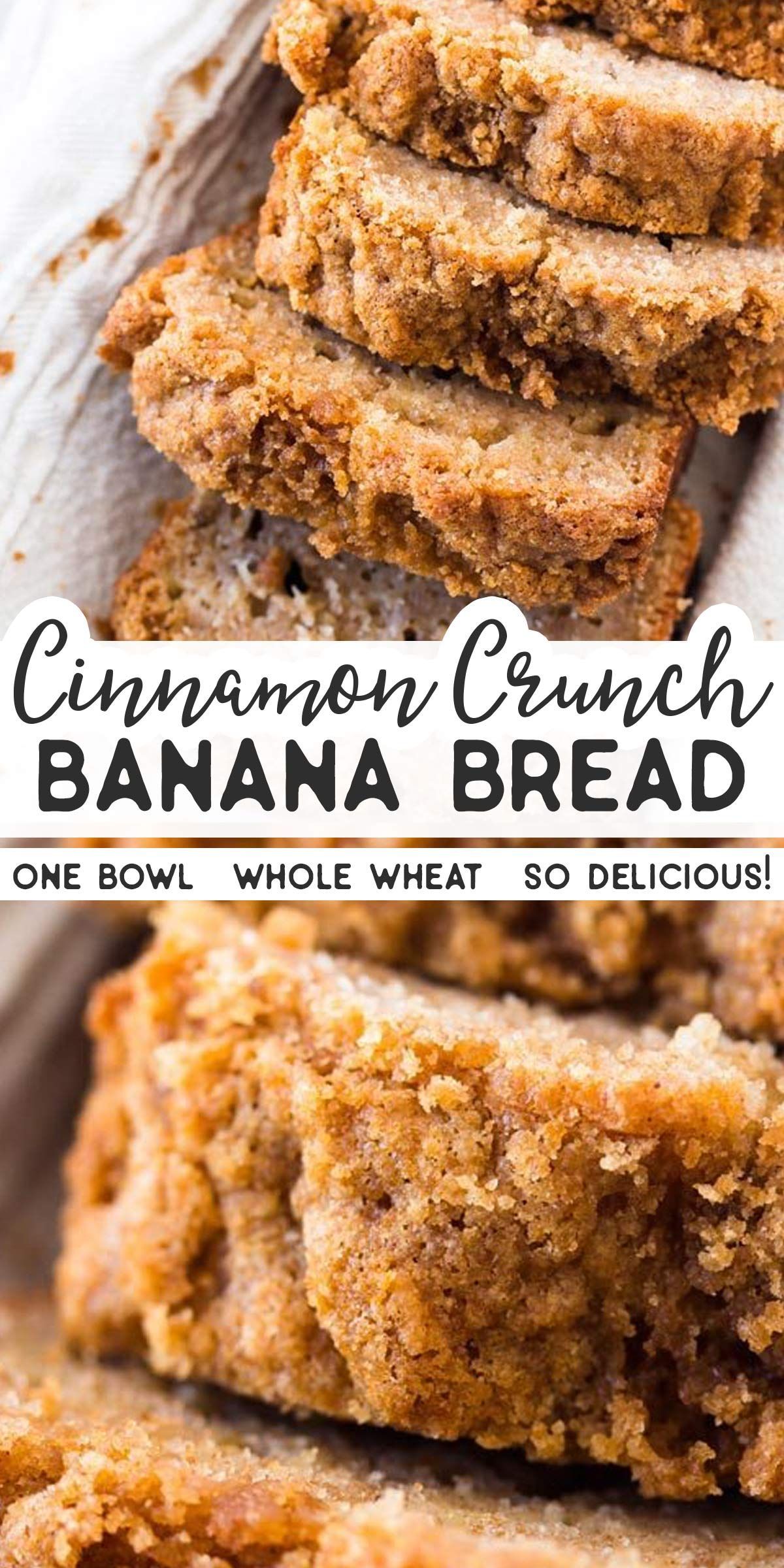 Cinnamon Crunch Banana Bread -   16 healthy recipes Baking banana bread ideas