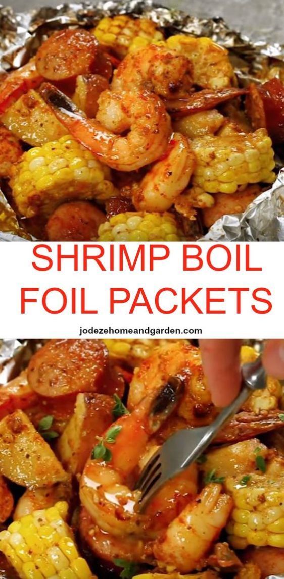 SHRIMP BOIL FOIL PACKETS - LOW CARB » Jodeze Home and Garden -   16 healthy recipes Fish foil packets ideas