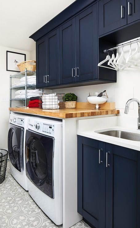 31 Brilliant Laundry Room Cabinets Ideas [Best Design] - Pandriva -   16 room decor Blue cabinets ideas