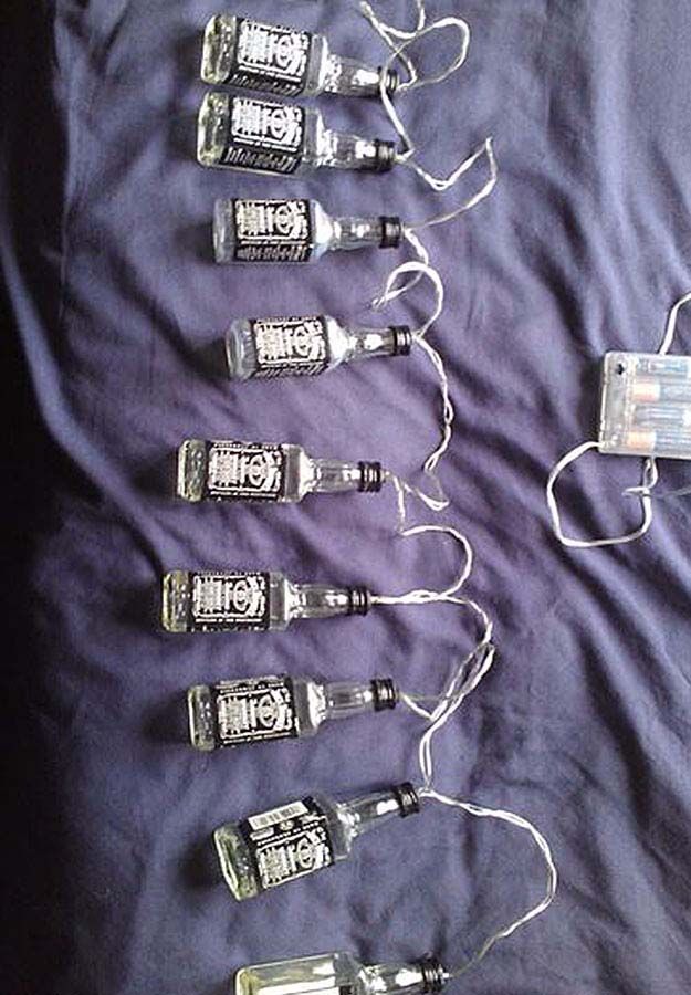 33 Brilliantly Creative DIY Ideas Inspired by Jack Daniels -   17 diy projects Decoration string lights ideas