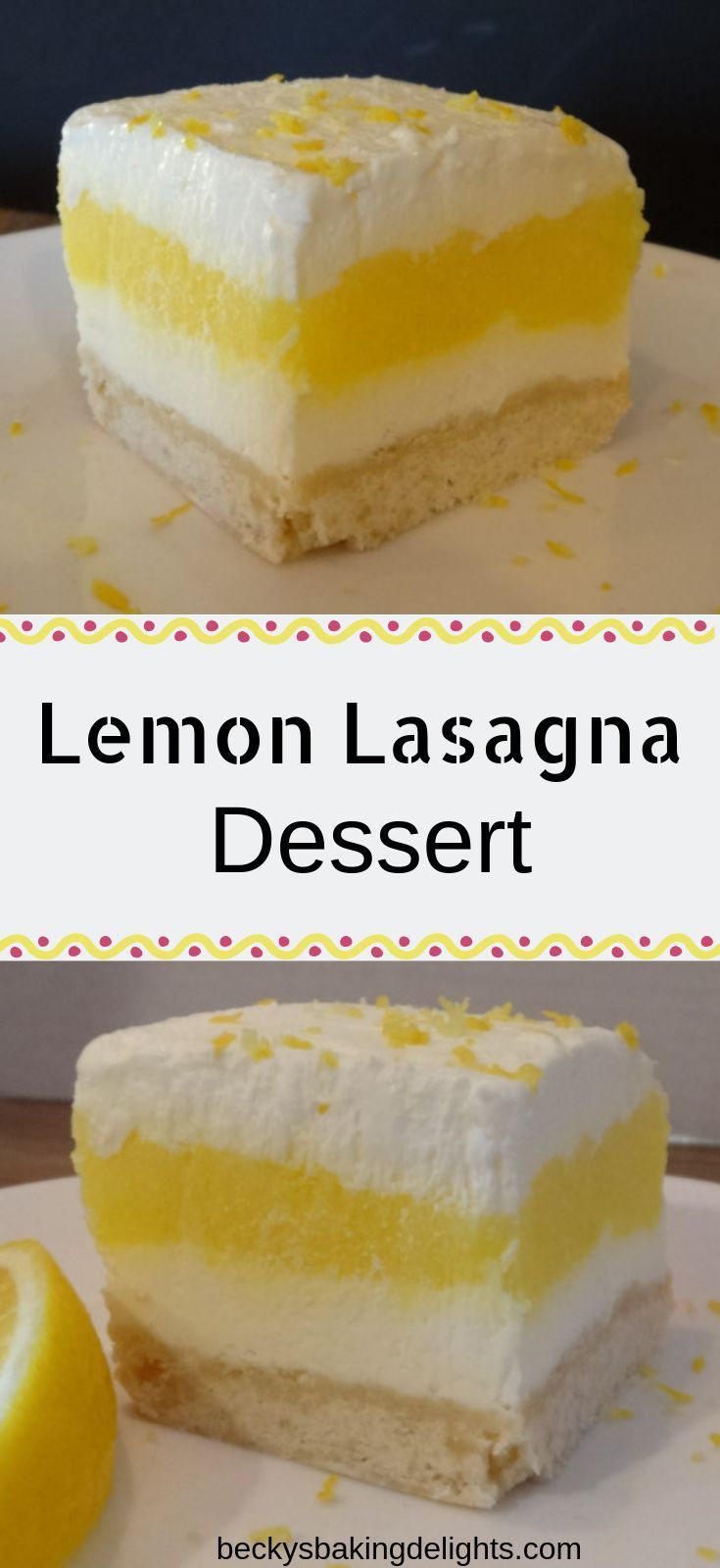 Lemon Lasagna Dessert -   17 lemon desserts Fancy ideas