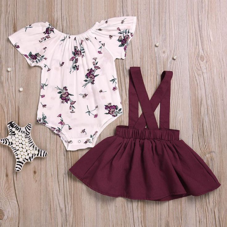 Floral Onsie and Skirt Suspenders Set -   18 DIY Clothes For Girls kids ideas
