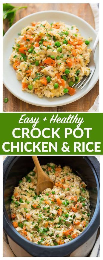 This Slow Cooker Chicken & Rice Is the Easy Meal You Crave -   18 healthy recipes No Meat crock pot ideas