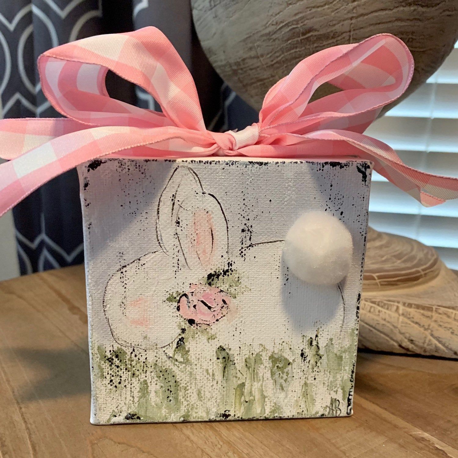 Rabbit Painting, bunny painting, Easter painting, spring decor, nursery art, Easter decor, baby gift -   18 holiday Crafts spring ideas