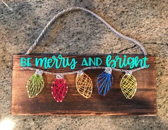 String Art Kit * Christmas Light String Art * Holiday Craft Kit * be Merry and Bright * Perfect Gift for Teens Adults -   18 holiday Crafts spring ideas