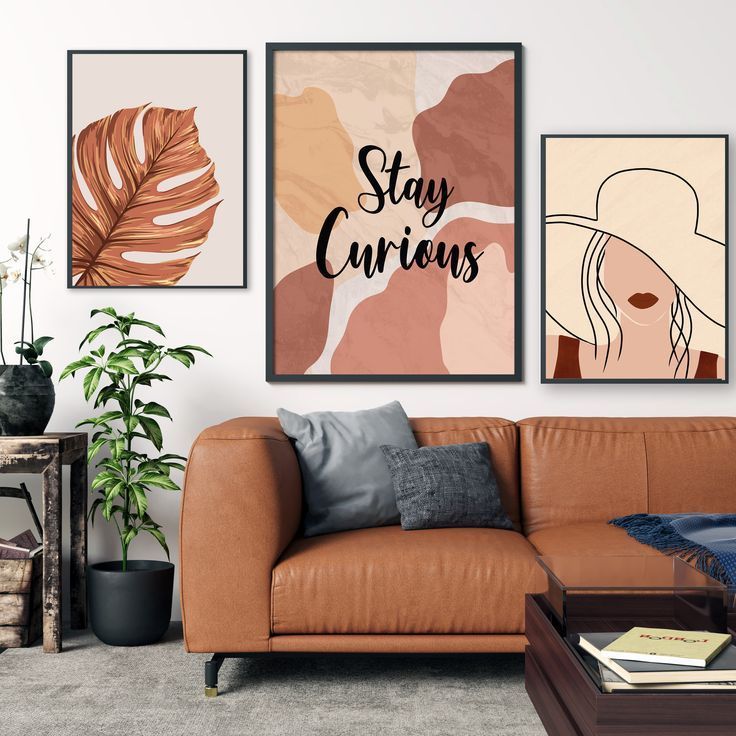Set of 3 Abstract Prints,Minimalist Room Decor,Terracotta Art Digital Download,Burnt Orange Feminine -   18 room decor Art pictures ideas