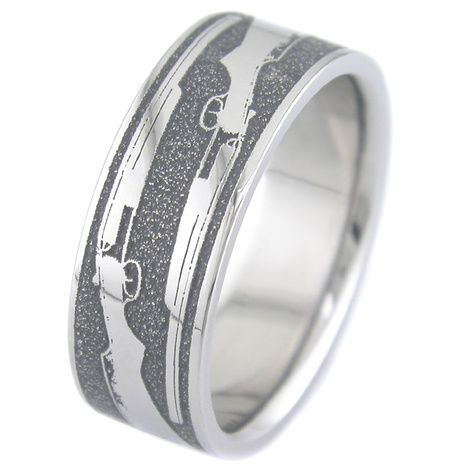 Men's Titanium  Shotgun Wedding Ring -   18 wedding Country rings ideas