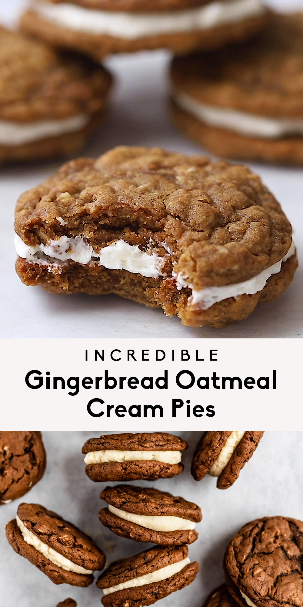 Incredible Gingerbread Oatmeal Cream Pies -   19 holiday Cookies freezer ideas