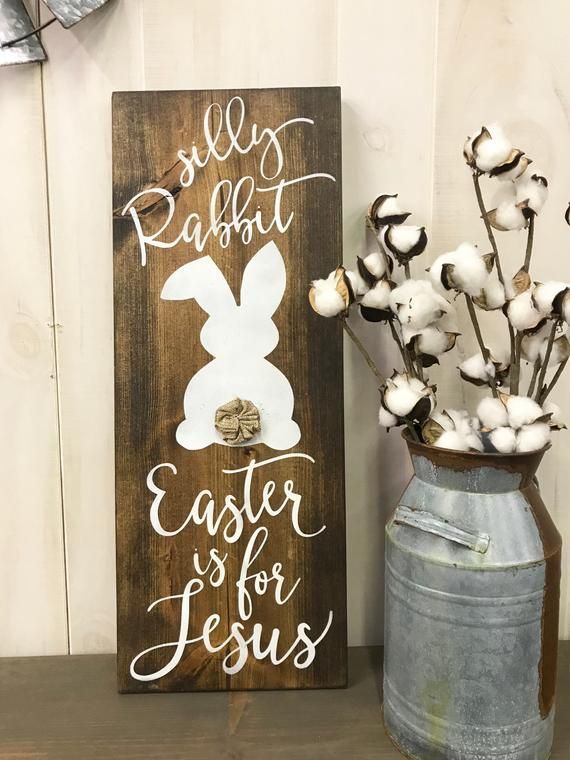 Items similar to Silly Rabbit Easter holiday sign, home decor, rustic farmhouse on Etsy -   19 holiday Decorations easter ideas
