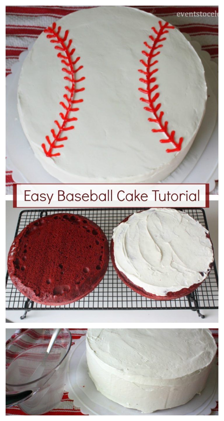 Easy Baseball Cake Tutorial - -   20 cake Birthday party ideas
