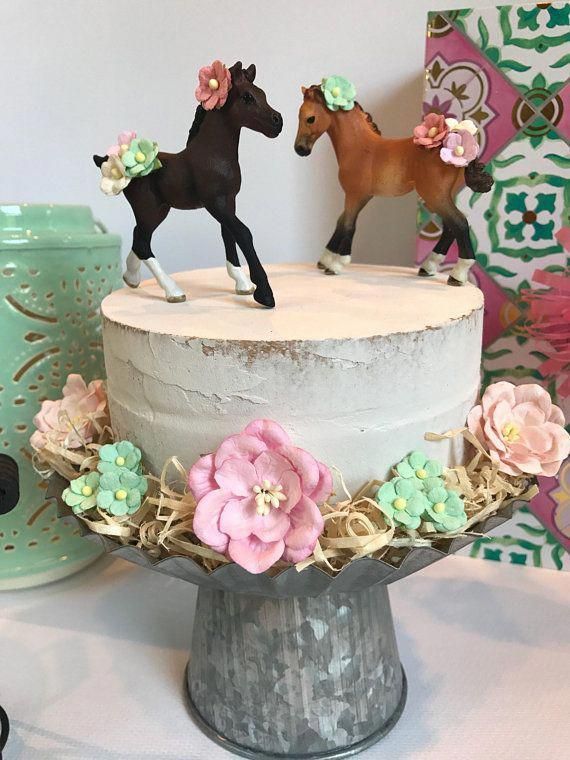 Pony Cake Topper Horse Party Decorations Spirit Inspired Girl Birthday Pony Party Brown Ponies Horses Riding Party Vintage Pony Party -   20 cake Birthday party ideas