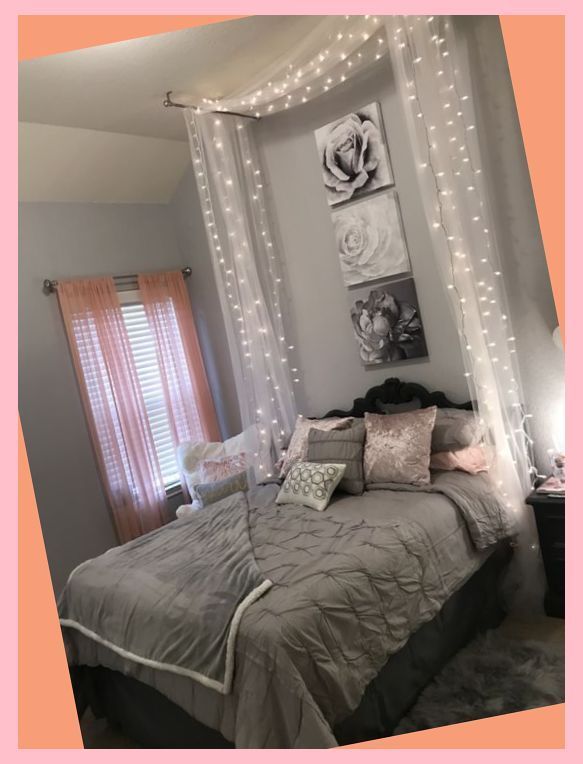 Love the canopy light idea | Tween Girls Bedroom | Teenage Girl Bedroom Ideas | Room Decor Be... -   6 room decor For Teen Girls creative ideas