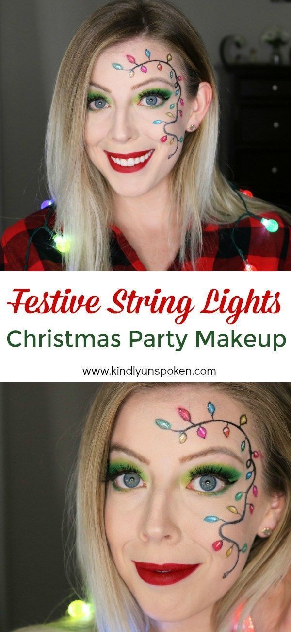 Festive String Lights Christmas Party Makeup -   9 makeup Christmas lights ideas