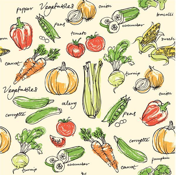 FRUIT & VEGETABLES -   10 diet Illustration colour ideas