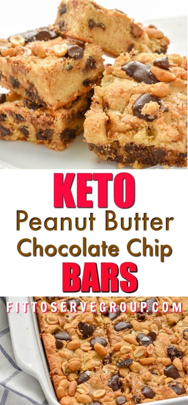 Keto Peanut Butter Chocolate Chip Bars -   12 fitness Lifestyle peanut butter ideas