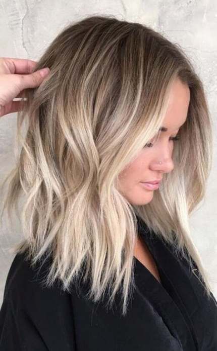 25 ideas hair color ombre blonde balayage long bob haircuts -   12 hair Blonde medium ideas