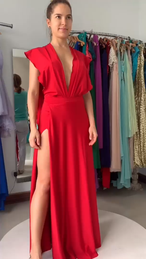 VESTIDO ROJO VERSATIL RED DRESS -   13 dress Coctel vestidos ideas