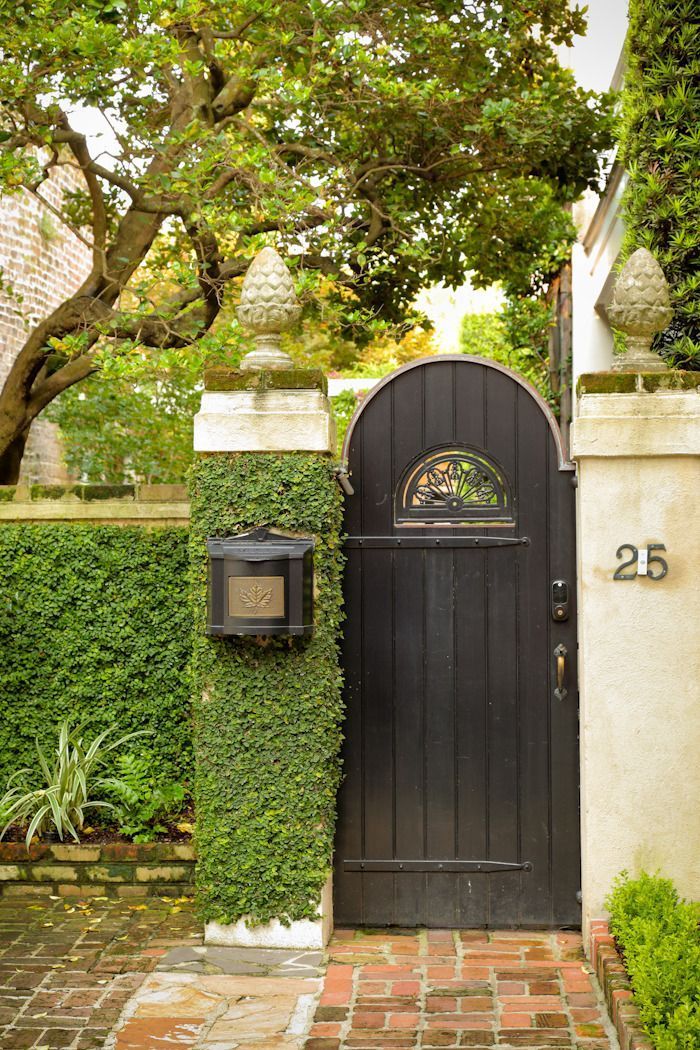 Garden gates - Narrow Garden Gate, Charleston, SC © Doug Hickok All Rights Reserved More here -   14 garden design Narrow fence ideas