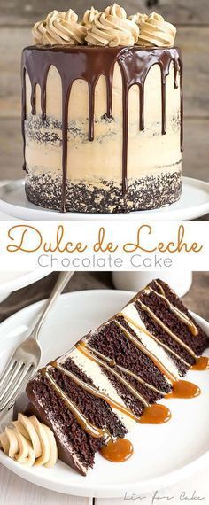 Chocolate Dulce de Leche Cake -   15 cake Chocolate drip ideas