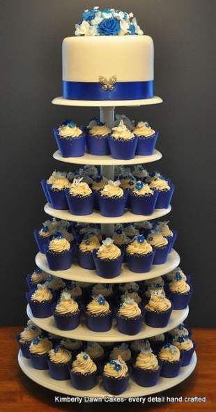 43+ ideas for wedding cakes royal blue cupcake towers -   15 cake Wedding royal ideas