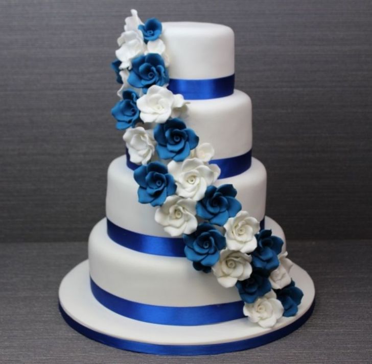 Royal Blue And White Wedding -   15 cake Wedding royal ideas