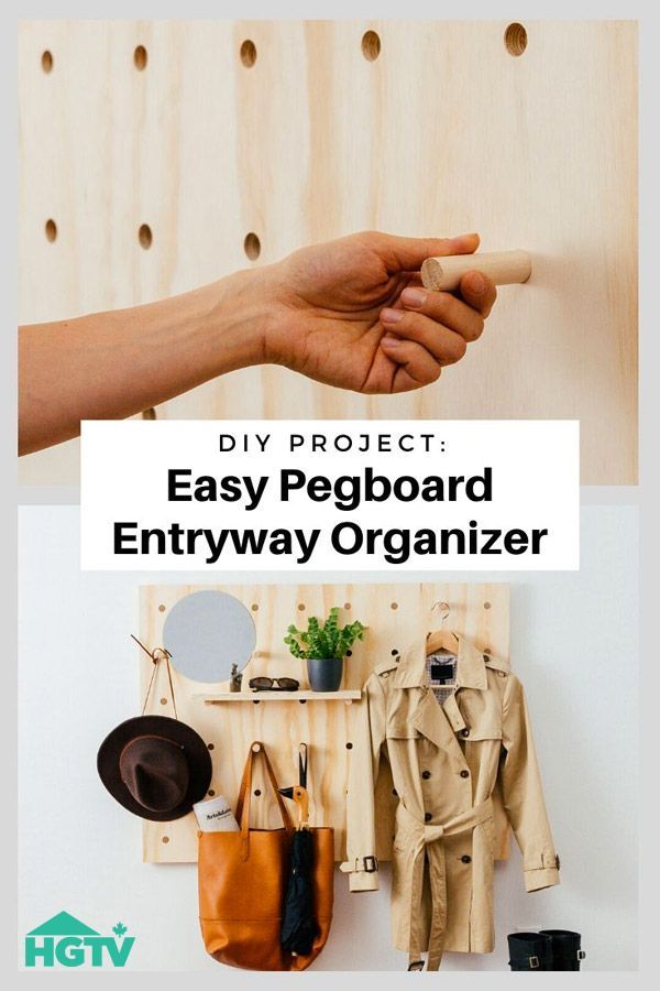 DIY Project: Easy Pegboard Entry Organizer -   15 diy projects Simple ideas