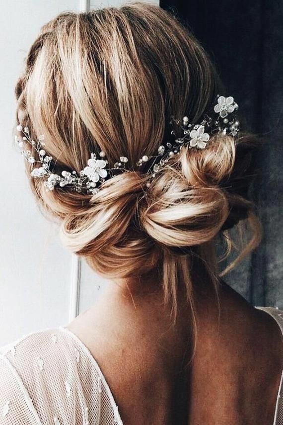 Bridal hair vine Beautiful delicate flower Beach wedding|Bridal hair accessories|Tocado de novia|Bridesmaid gift|Floral hair piece wreath -   15 hair Bridesmaid medium ideas