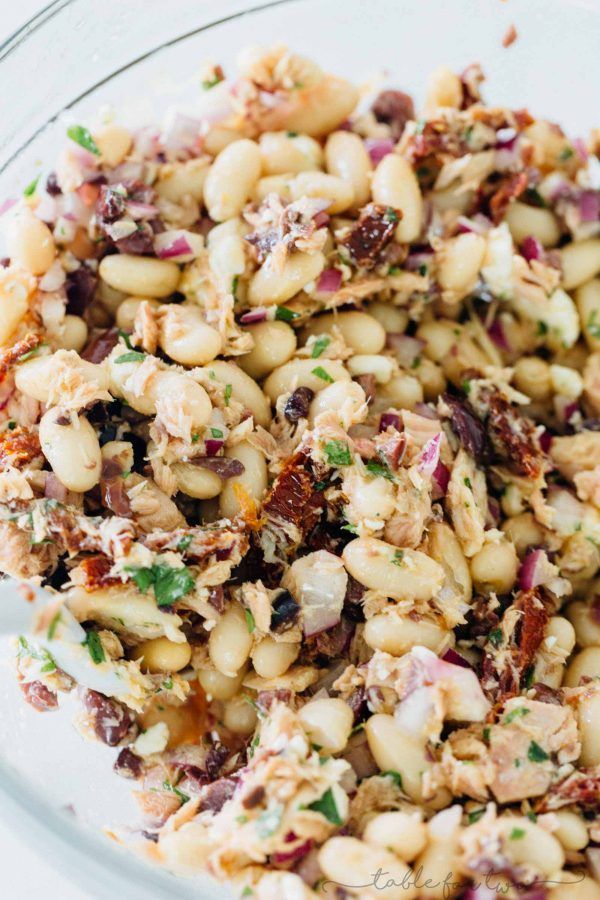 Mediterranean Tuna White Bean Salad - Tuna Salad with White Beans -   15 healthy recipes Tuna white beans ideas