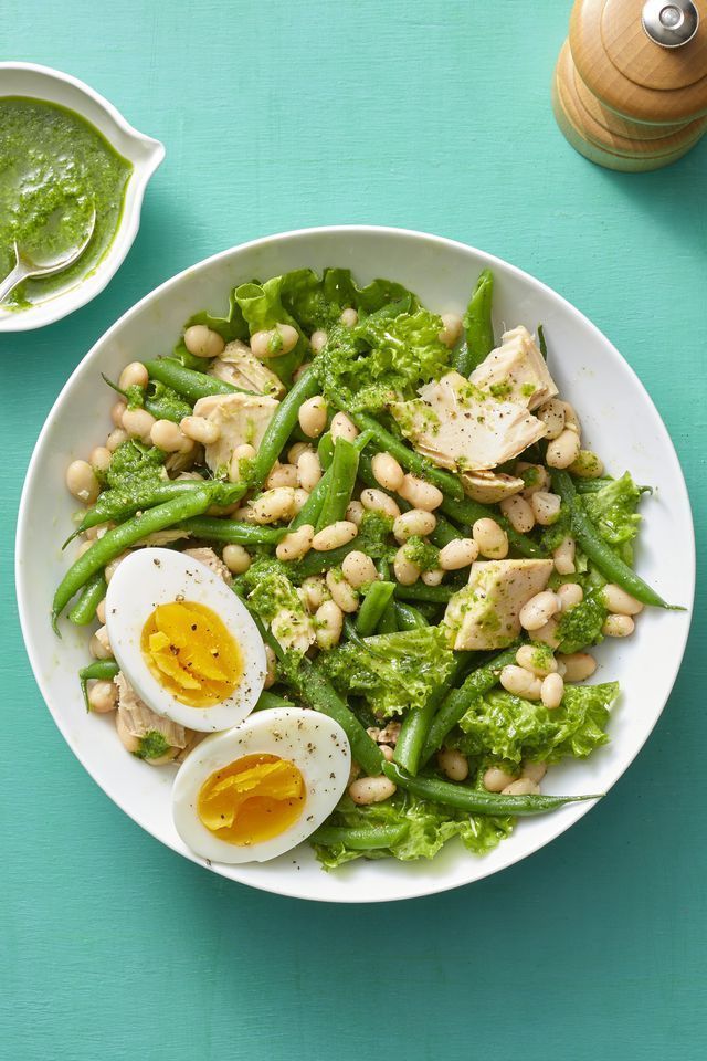 White Bean and Tuna Salad with Basil Vinaigrette -   15 healthy recipes Tuna white beans ideas