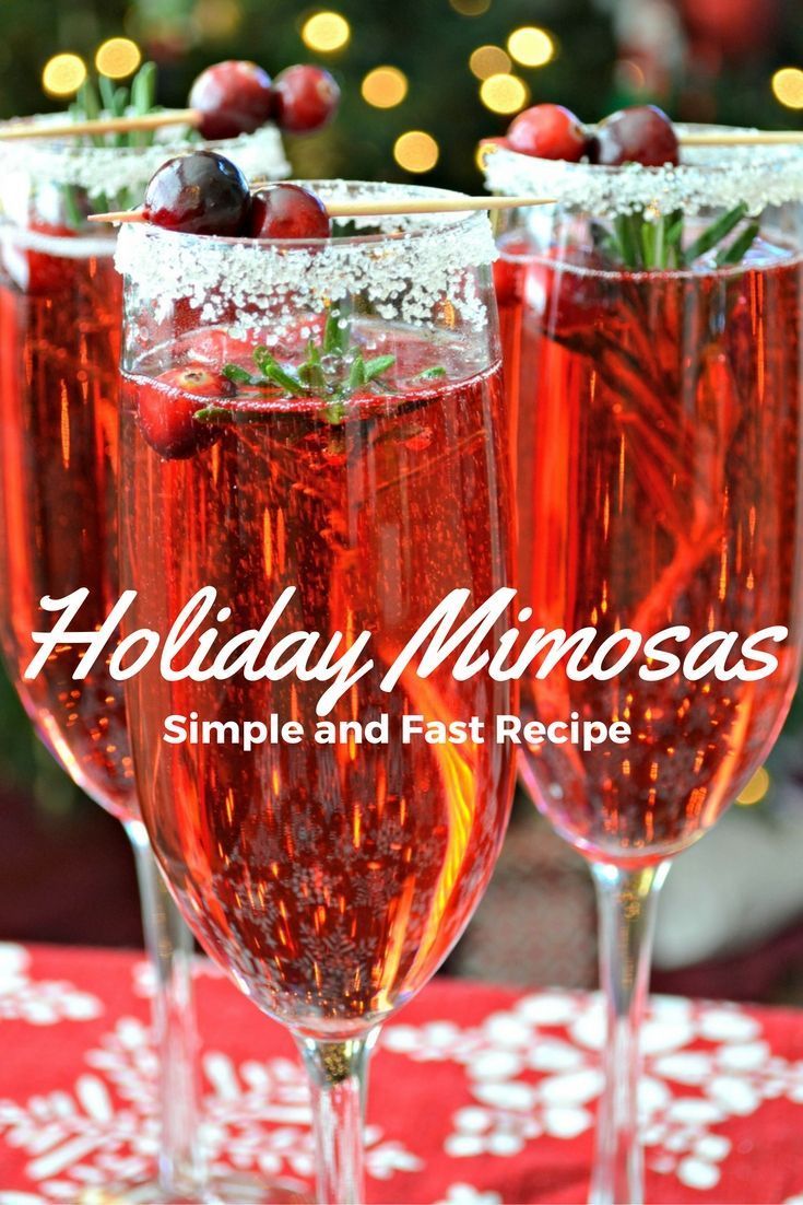 Last Minute Holiday Party Tips + Holiday Mimosa Recipe - Jessi Living Lovely -   15 holiday Time cranberry juice ideas