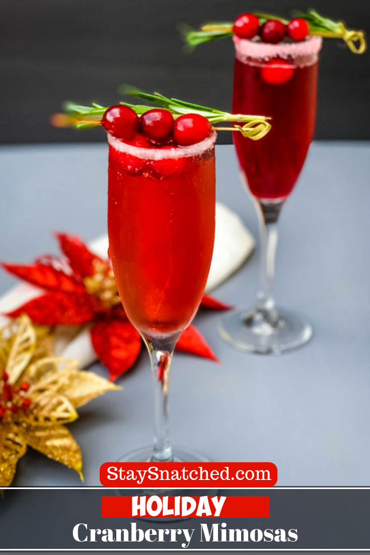 Easy Cranberry Mimosa -   15 holiday Time cranberry juice ideas