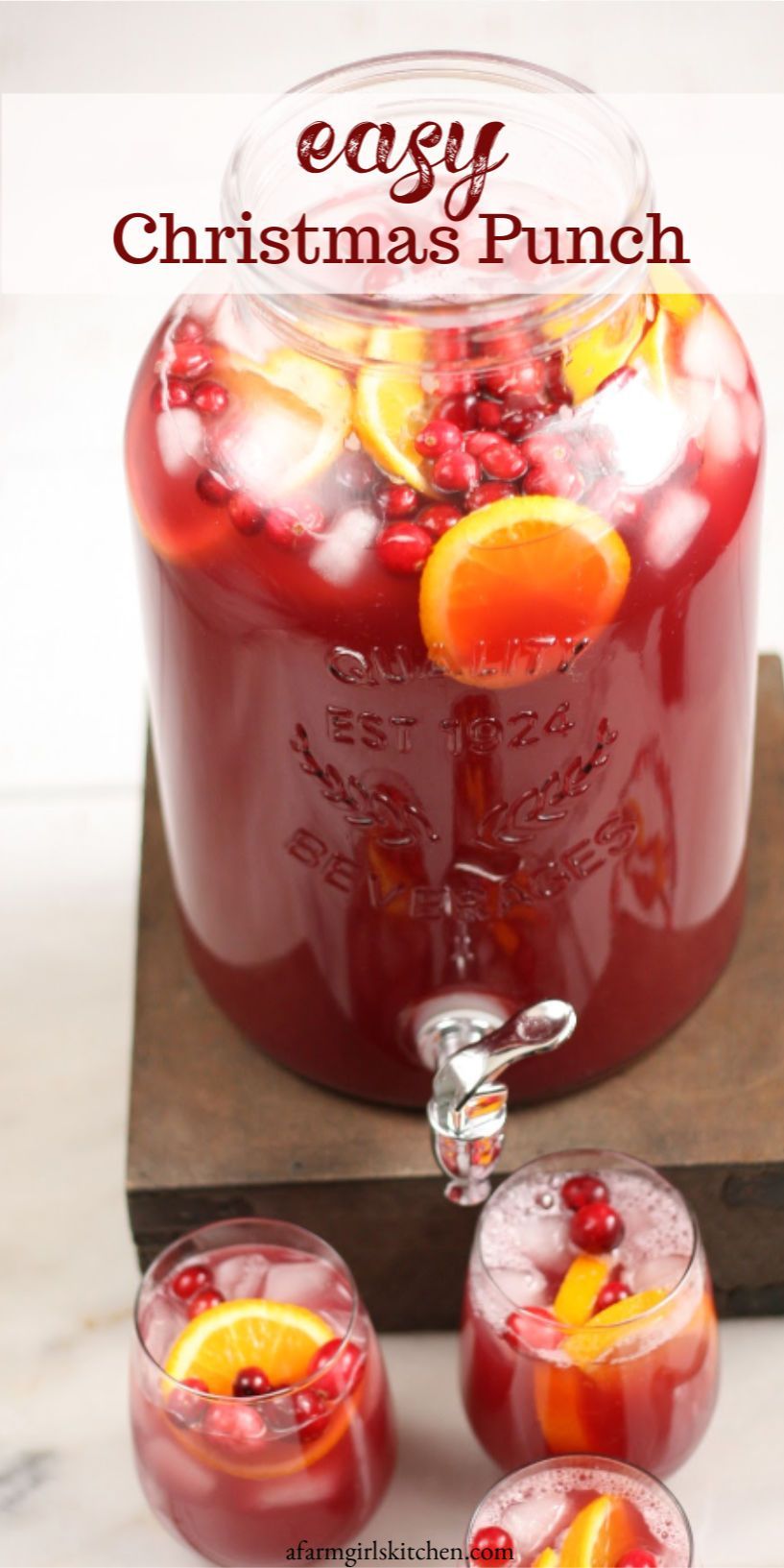 EASY Holiday Punch -   15 holiday Time cranberry juice ideas