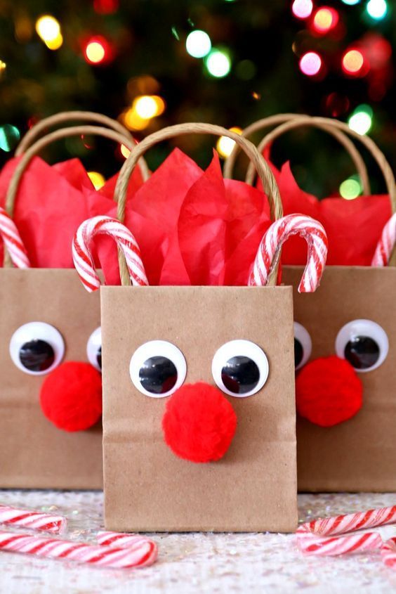 Reindeer Gift Bags -   16 room decor Easy christmas gifts ideas