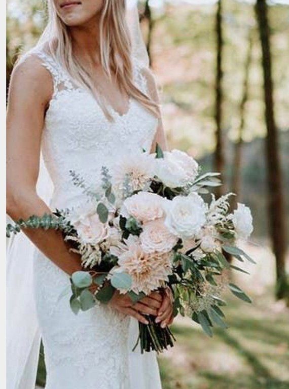 Bridal bouquet, blush bouquet, peach bouquet, greenery bouquet, romantic bouquet, ivory bouquet, boho bouquet -   16 wedding Bouquets blush ideas