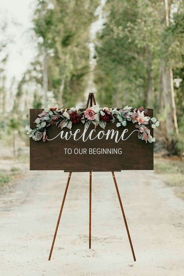 30 Awesome Floral Wedding Decorations That Wow -   16 wedding Signs floral ideas
